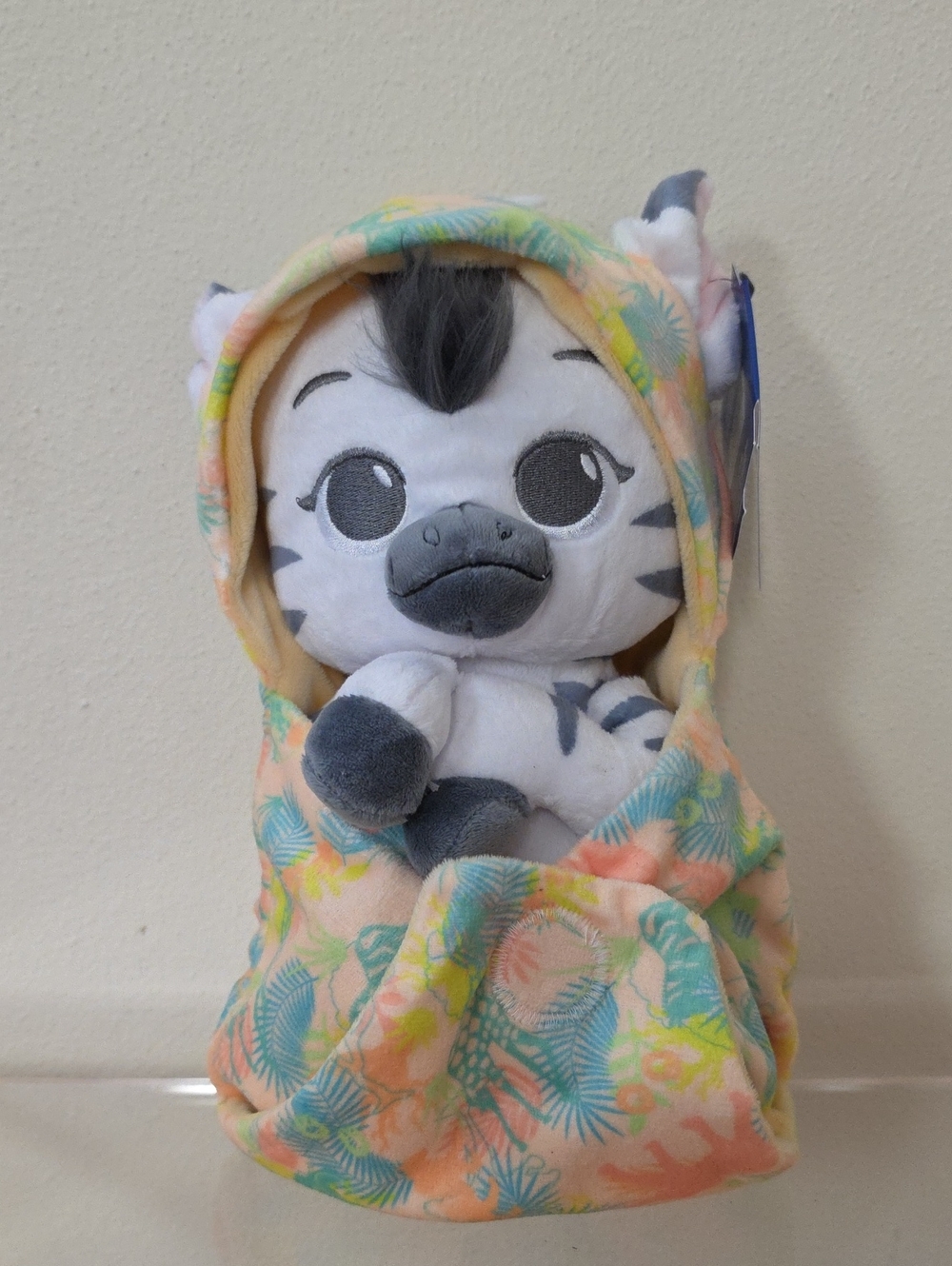 Disney Parks Animal Kingdom Plush Baby Zebra In Swaddle Blanket